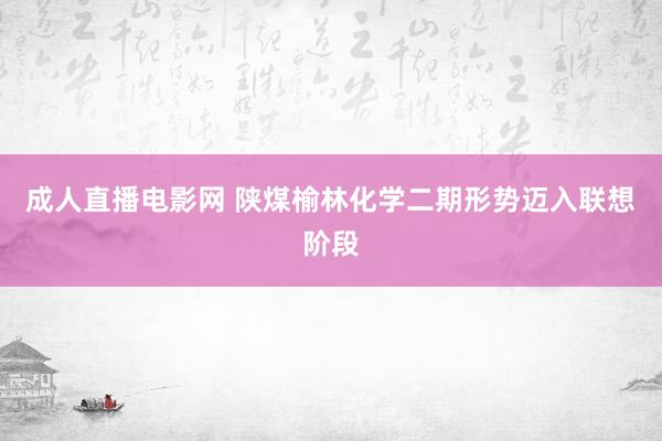 成人直播电影网 陕煤榆林化学二期形势迈入联想阶段