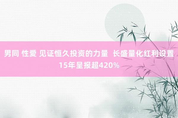 男同 性愛 见证恒久投资的力量  长盛量化红利设置15年呈报超420%