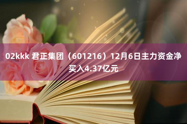 02kkk 君正集团（601216）12月6日主力资金净买入4.37亿元