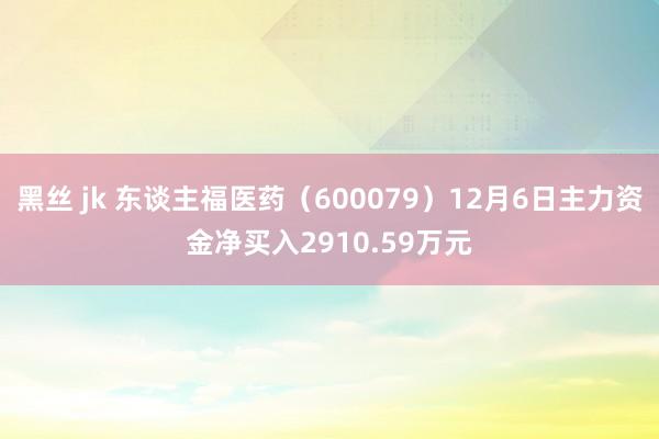 黑丝 jk 东谈主福医药（600079）12月6日主力资金净买入2910.59万元