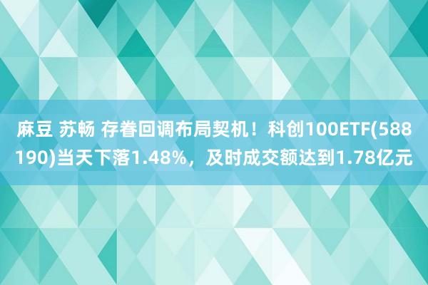 麻豆 苏畅 存眷回调布局契机！科创100ETF(588190)当天下落1.48%，及时成交额达到1.78亿元