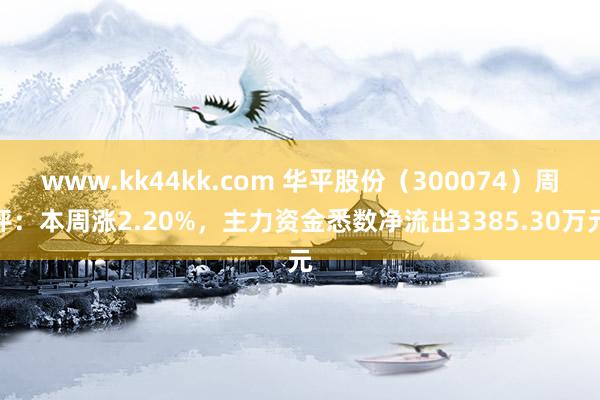 www.kk44kk.com 华平股份（300074）周评：本周涨2.20%，主力资金悉数净流出3385.30万元