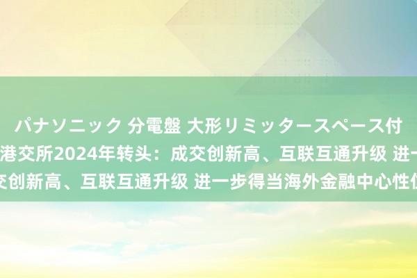 パナソニック 分電盤 大形リミッタースペース付 露出・半埋込両用形 港交所2024年转头：成交创新高、互联互通升级 进一步得当海外金融中心性位
