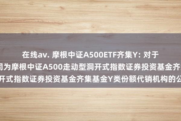 在线av. 摩根中证A500ETF齐集Y: 对于新增民生证券股份有限公司为摩根中证A500走动型洞开式指数证券投资基金齐集基金Y类份额代销机构的公告