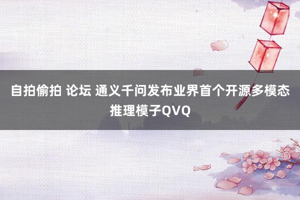 自拍偷拍 论坛 通义千问发布业界首个开源多模态推理模子QVQ