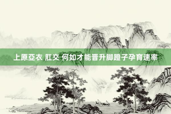 上原亞衣 肛交 何如才能晋升脚蹬子孕育速率