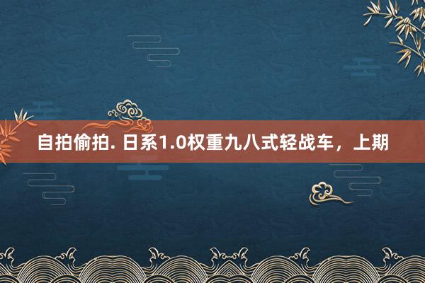 自拍偷拍. 日系1.0权重九八式轻战车，上期