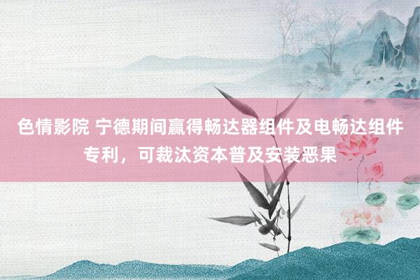 色情影院 宁德期间赢得畅达器组件及电畅达组件专利，可裁汰资本普及安装恶果