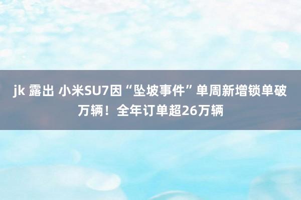jk 露出 小米SU7因“坠坡事件”单周新增锁单破万辆！全年订单超26万辆