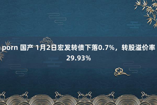 porn 国产 1月2日宏发转债下落0.7%，转股溢价率29.93%