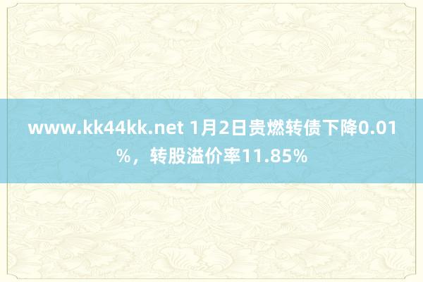 www.kk44kk.net 1月2日贵燃转债下降0.01%，转股溢价率11.85%