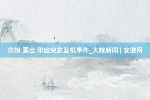 伪娘 露出 印度突发坠机事件_大皖新闻 | 安徽网