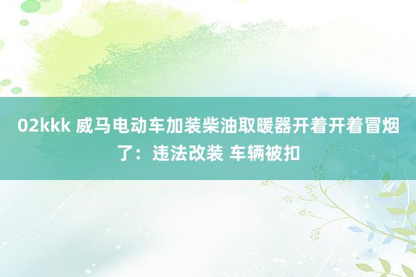 02kkk 威马电动车加装柴油取暖器开着开着冒烟了：违法改装 车辆被扣
