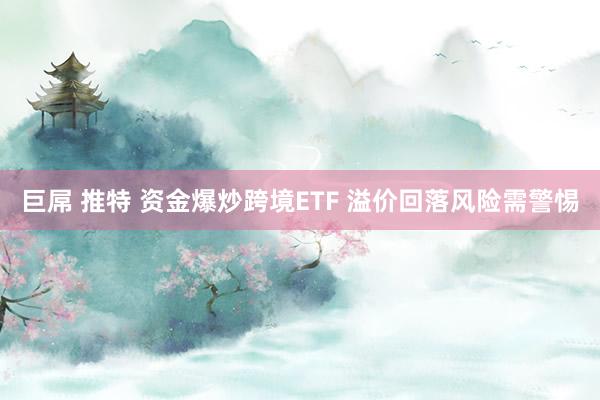 巨屌 推特 资金爆炒跨境ETF 溢价回落风险需警惕