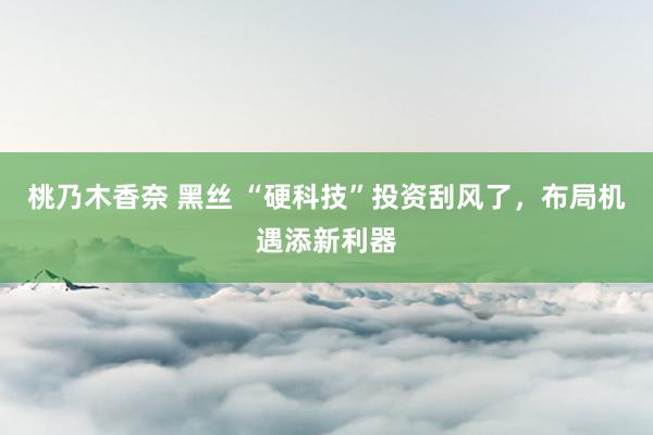 桃乃木香奈 黑丝 “硬科技”投资刮风了，布局机遇添新利器