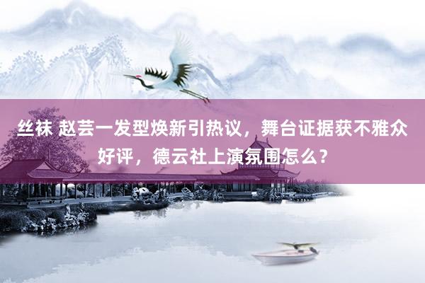 丝袜 赵芸一发型焕新引热议，舞台证据获不雅众好评，德云社上演氛围怎么？