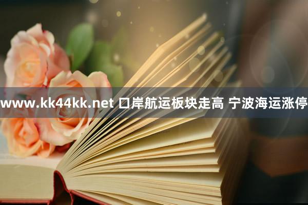 www.kk44kk.net 口岸航运板块走高 宁波海运涨停